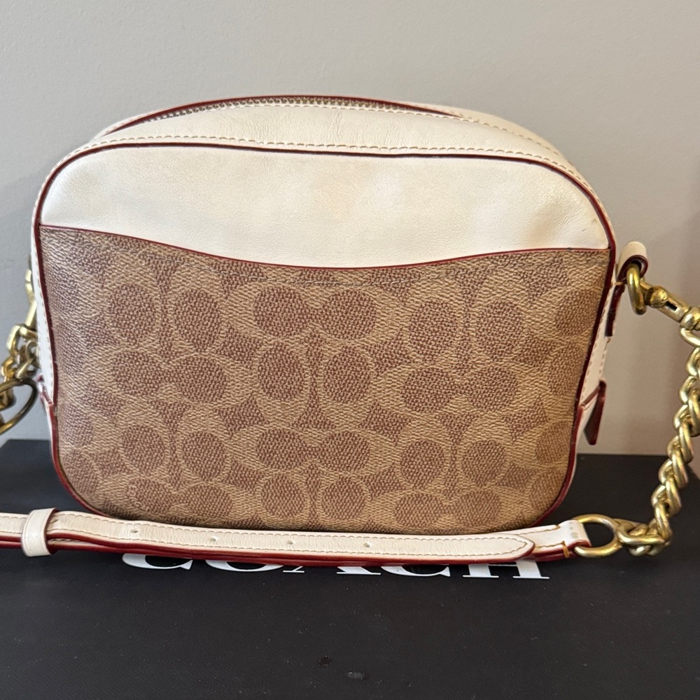 Coach Tan and Cream Crossbody Bag
